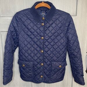 Polo Ralph Lauren Navy Quilted Jacket Girls Size L (12–14)
